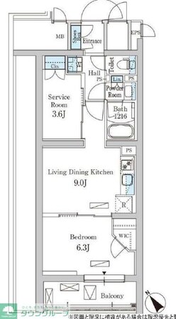 パークアクシス北千束MOCXIONの物件間取画像